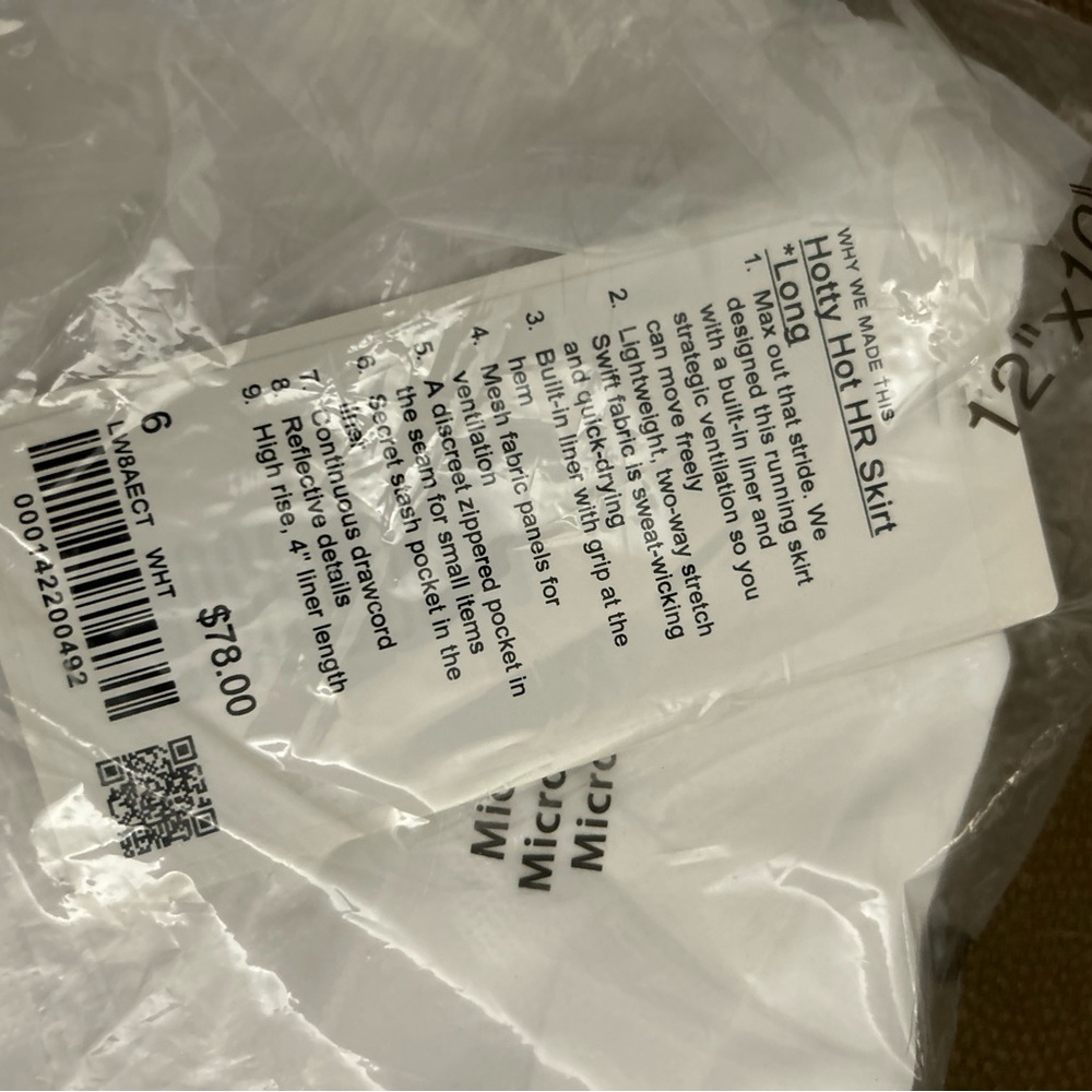 Lululemon Hotty Hot Skort Size 6 Long